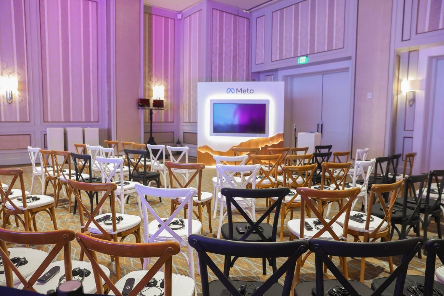 We sectioned 2 other areas in the hall to create a total of 3 sections.