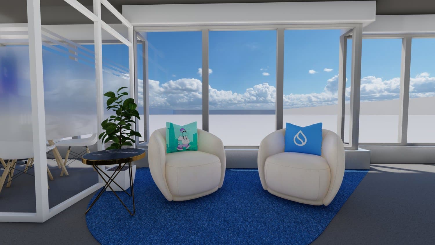 Lounge area (3D render)