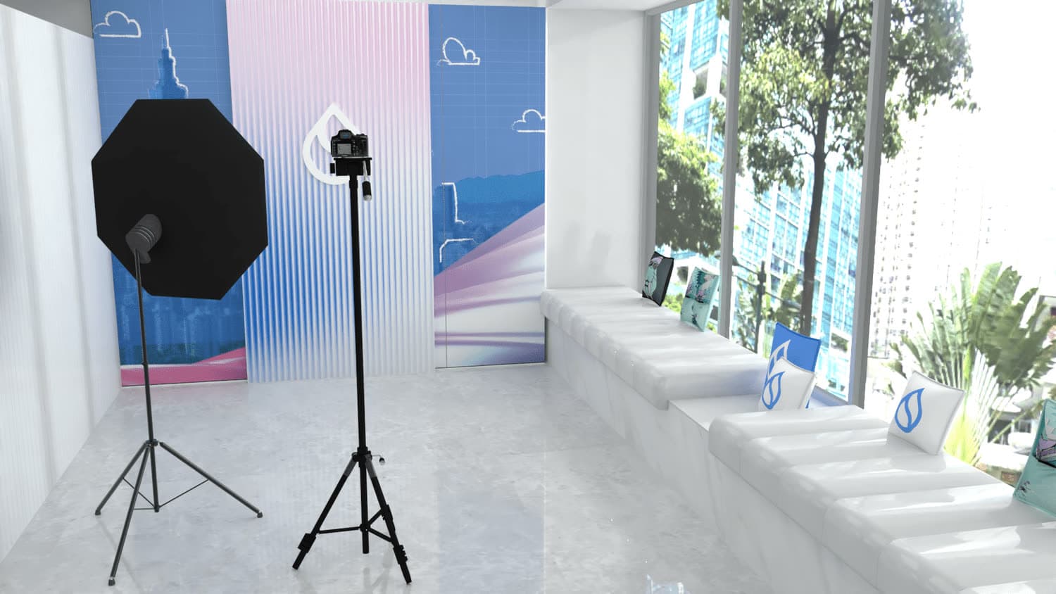 Content backdrop (3D render)